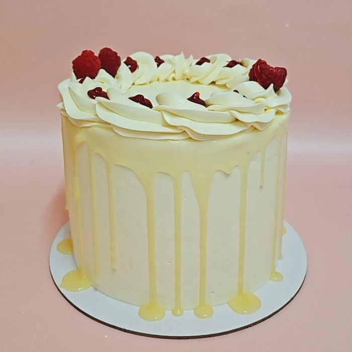 Vanilla Raspberry Cake